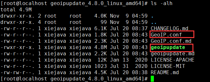 geoipupdate目录