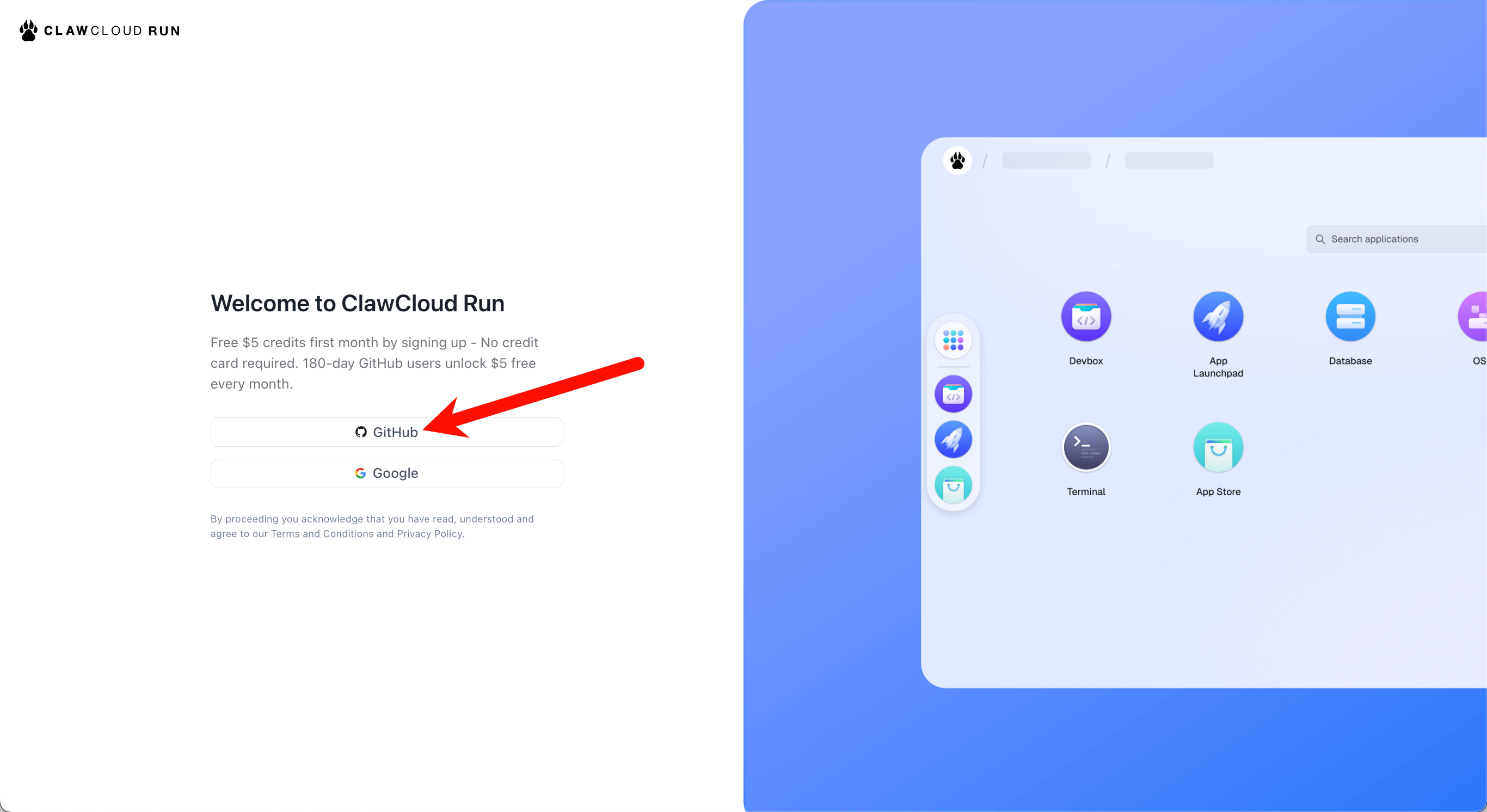 选择github登录