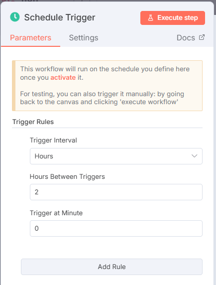 Schedule Trigger